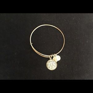 Alex and ani silver lotus bracelet